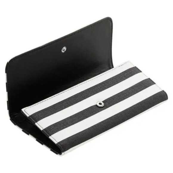 Kut From The Kloth Wallet Slim Striped Black White - Picture 15 of 15